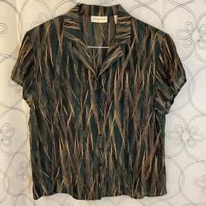 Women's Amanda Smith short sleeve 100% silk top size medium